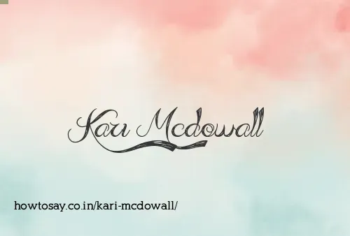 Kari Mcdowall