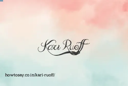 Kari Ruoff