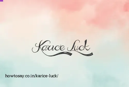 Karice Luck