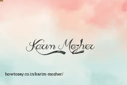 Karim Mozher