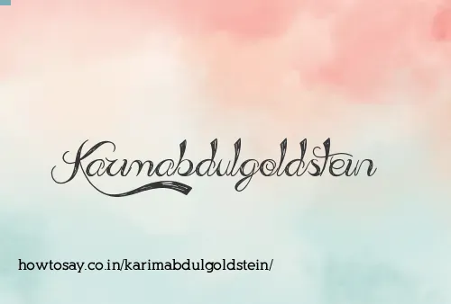 Karimabdulgoldstein