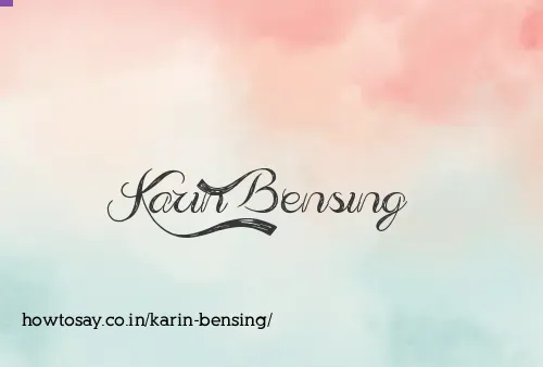 Karin Bensing