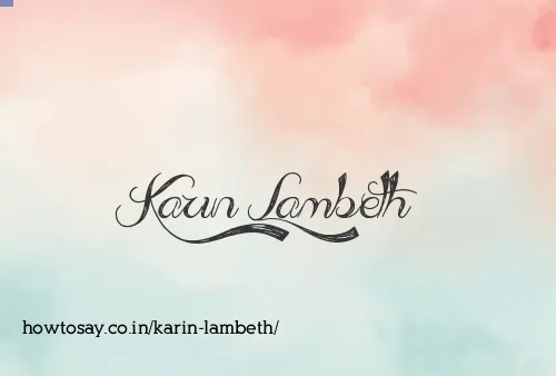 Karin Lambeth
