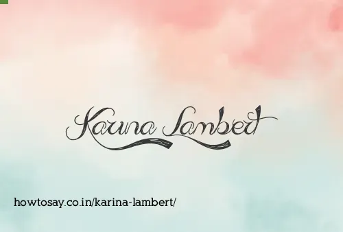 Karina Lambert