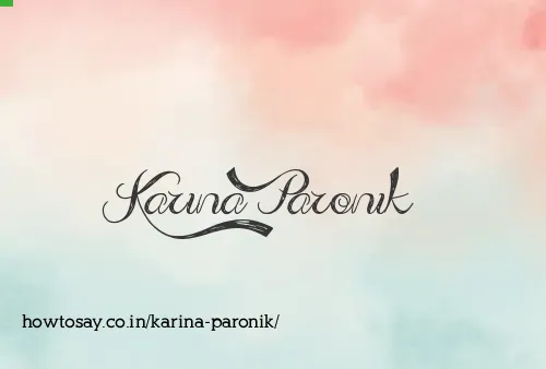 Karina Paronik