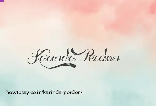 Karinda Perdon