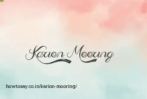 Karion Mooring