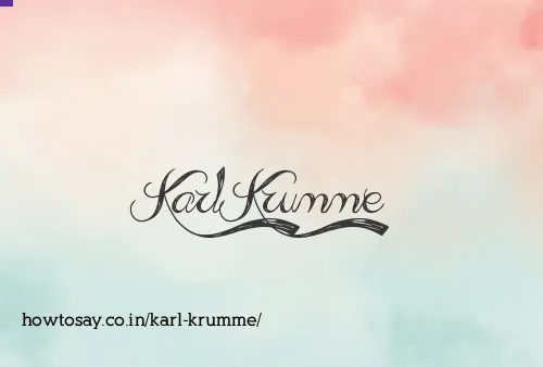 Karl Krumme