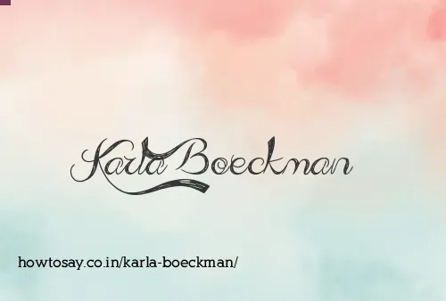 Karla Boeckman