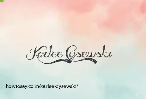 Karlee Cysewski