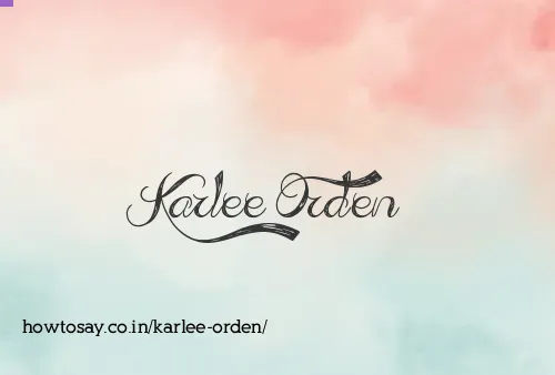 Karlee Orden