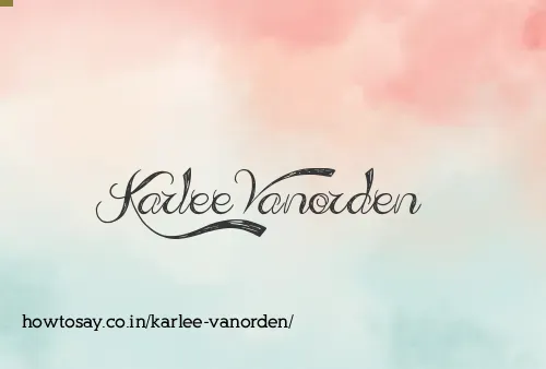 Karlee Vanorden