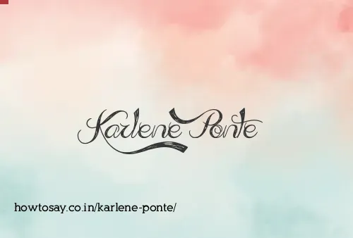 Karlene Ponte