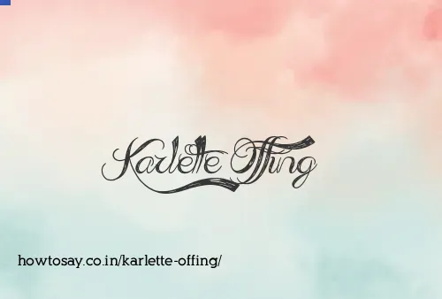Karlette Offing
