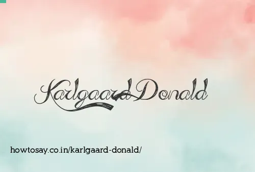 Karlgaard Donald