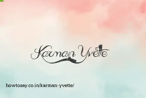 Karman Yvette