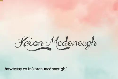 Karon Mcdonough