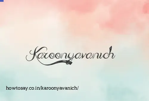 Karoonyavanich