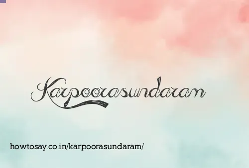 Karpoorasundaram