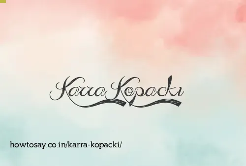 Karra Kopacki