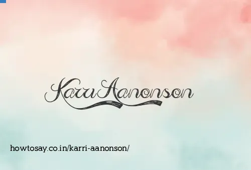 Karri Aanonson