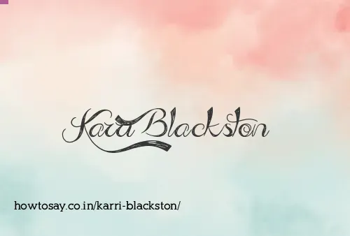 Karri Blackston