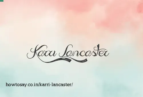 Karri Lancaster