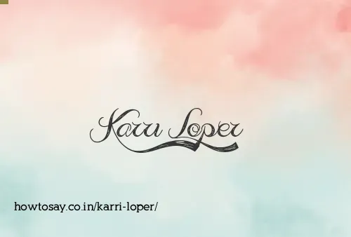 Karri Loper