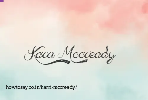 Karri Mccready