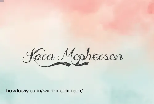 Karri Mcpherson