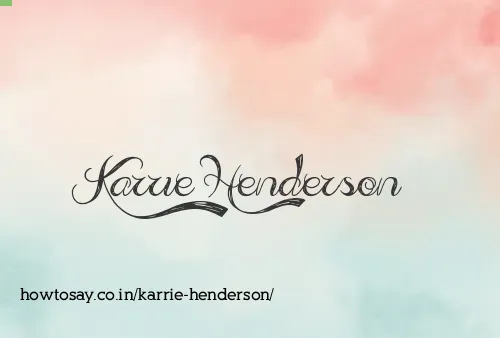 Karrie Henderson