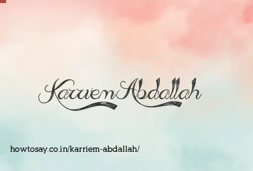 Karriem Abdallah