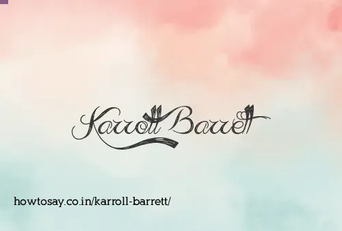 Karroll Barrett