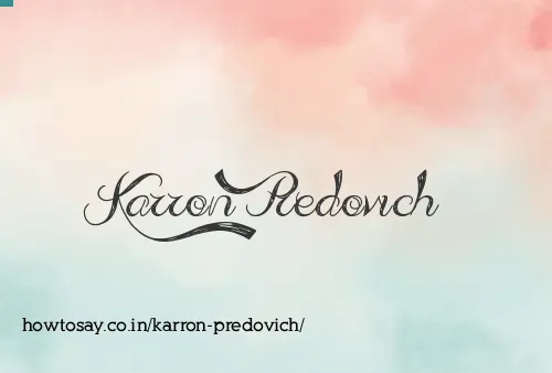 Karron Predovich