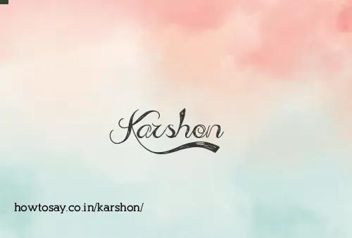 Karshon