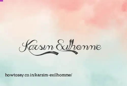 Karsim Exilhomme