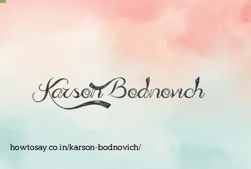 Karson Bodnovich