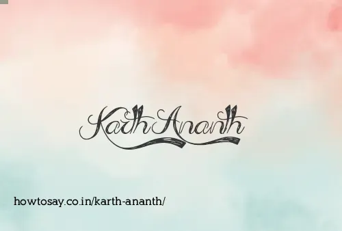 Karth Ananth
