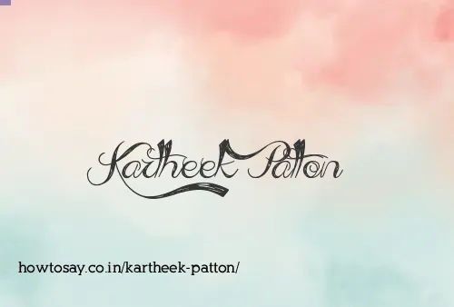 Kartheek Patton