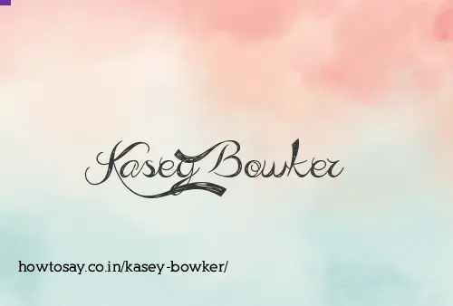 Kasey Bowker