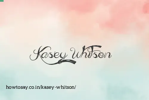 Kasey Whitson