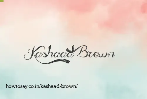 Kashaad Brown