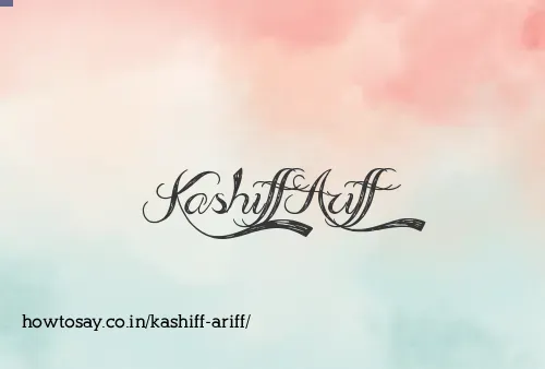 Kashiff Ariff
