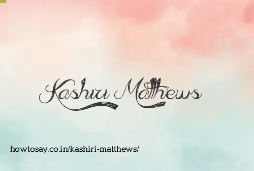 Kashiri Matthews