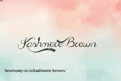 Kashmere Brown