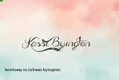 Kassi Byington