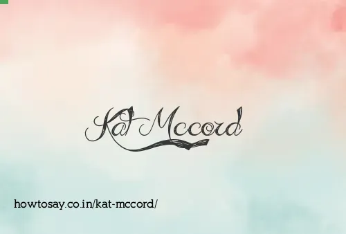 Kat Mccord
