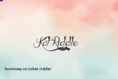 Kat Riddle