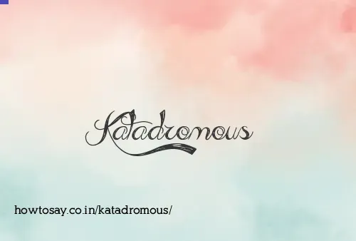 Katadromous