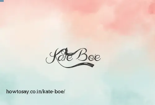 Kate Boe